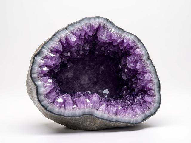 Geoda de Amatista de Uruguay, púrpura intenso