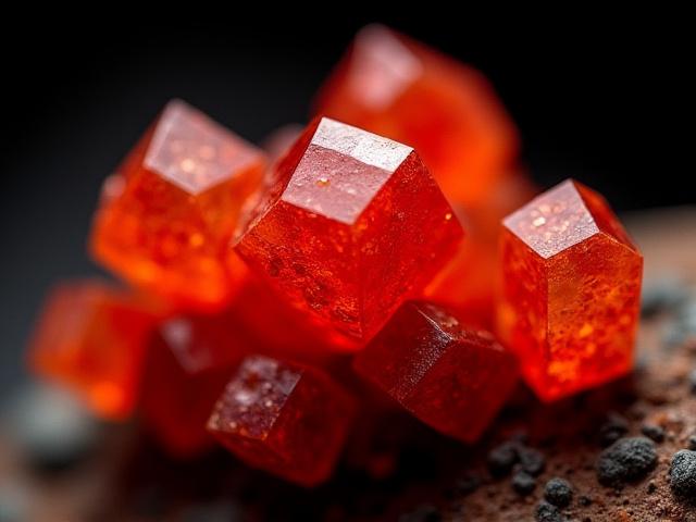Vanadinita de Chihuahua, cristales rojos